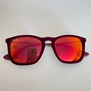 Ray-Ban Chris Burgundy Red Velvet Mirrored Sunglasses RB4187 60786Q